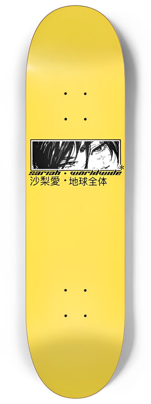 ANIME EYES SKATE DECK - YELLOW